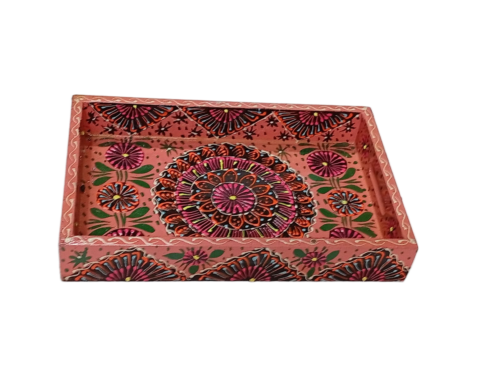 Handcrafted Bundi Decorative Serving Tray – Length: 27 cm × Width: 17 cm - Image 8