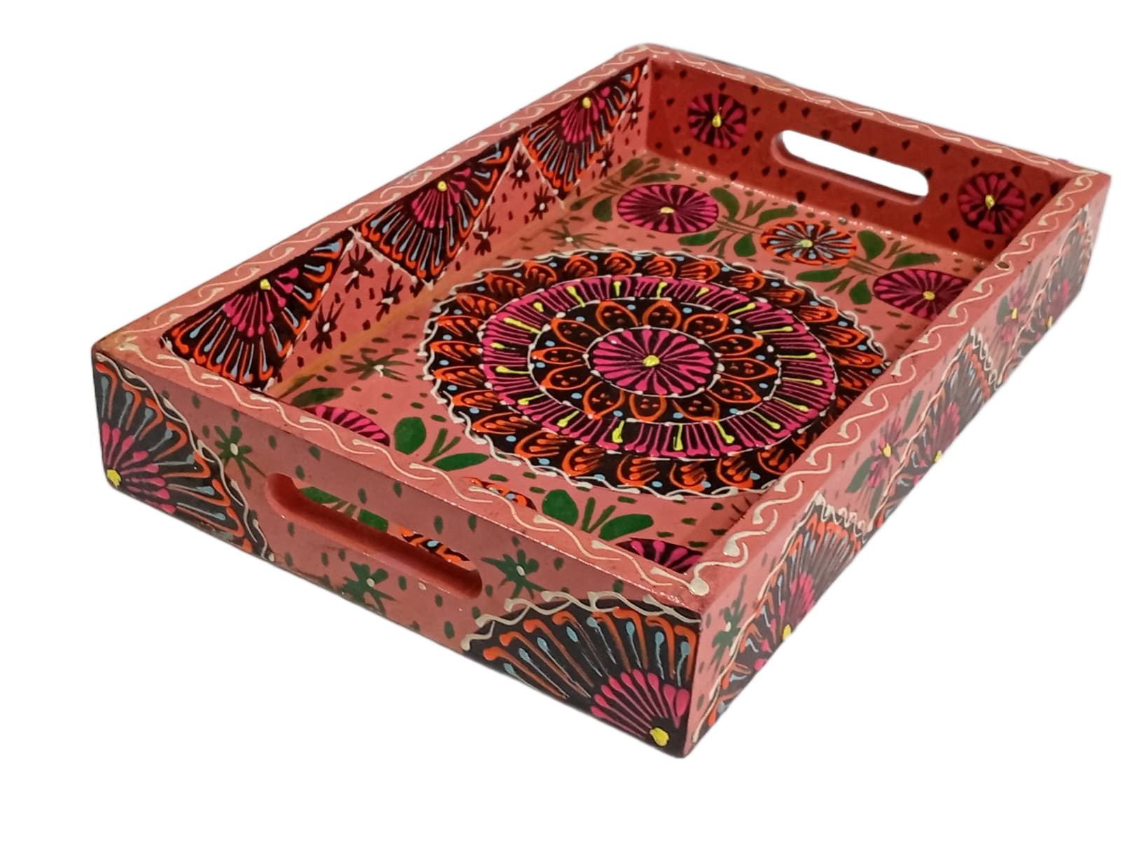 Handcrafted Bundi Decorative Serving Tray – Length: 27 cm × Width: 17 cm - Image 7