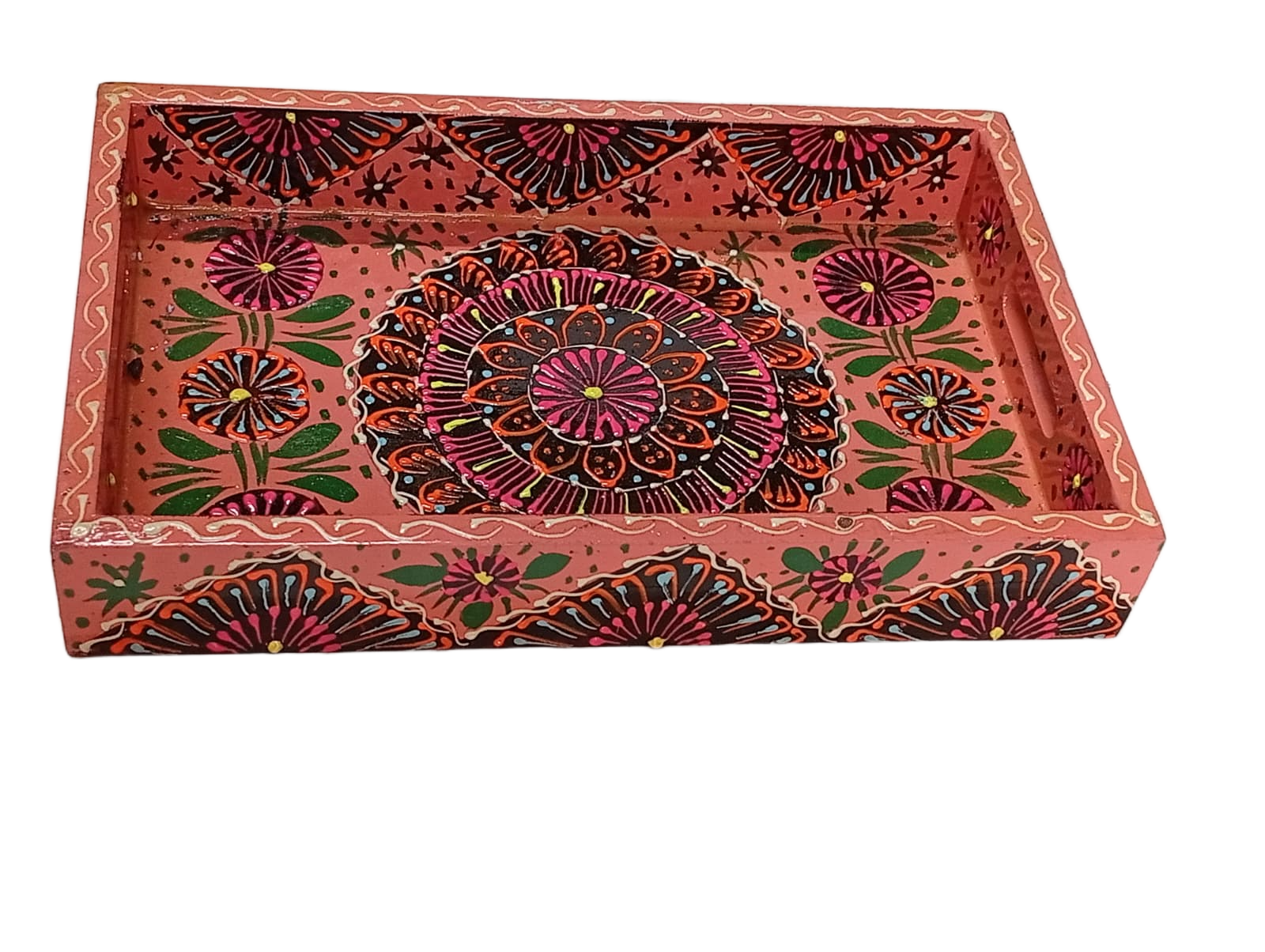 Handcrafted Bundi Decorative Serving Tray – Length: 27 cm × Width: 17 cm - Image 6