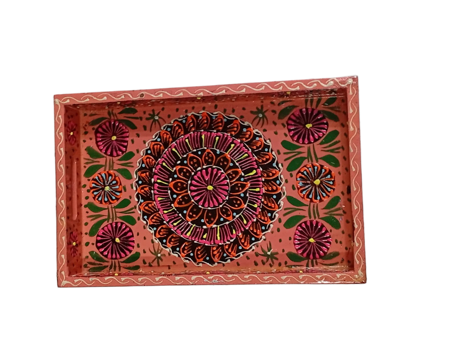 Handcrafted Bundi Decorative Serving Tray – Length: 27 cm × Width: 17 cm - Image 5