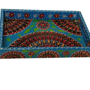 Handcrafted Bundi Decorative Serving Tray – Length: 30 cm × Width: 20 cm