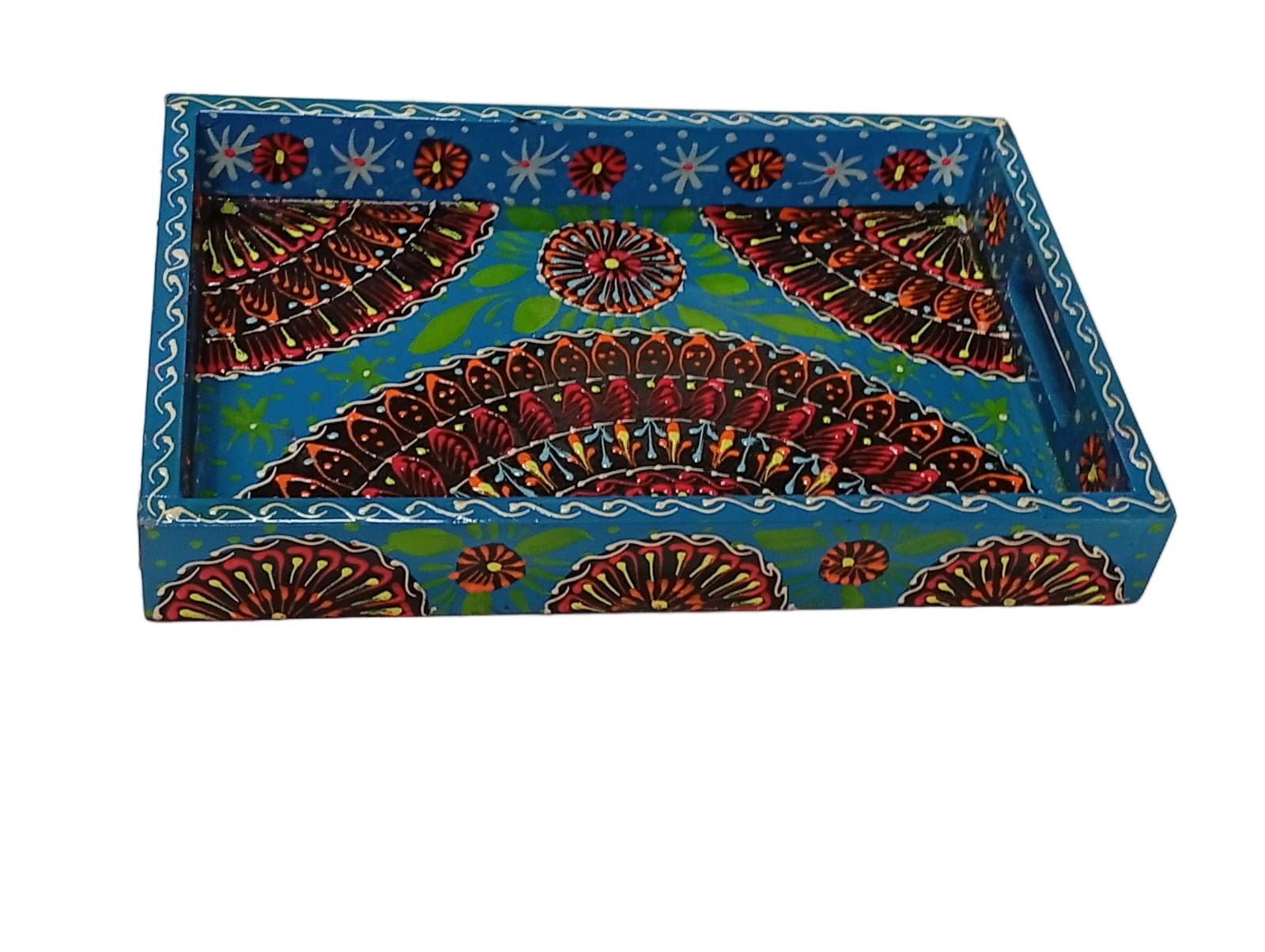Handcrafted Bundi Decorative Serving Tray – Length: 30 cm × Width: 20 cm - Image 2