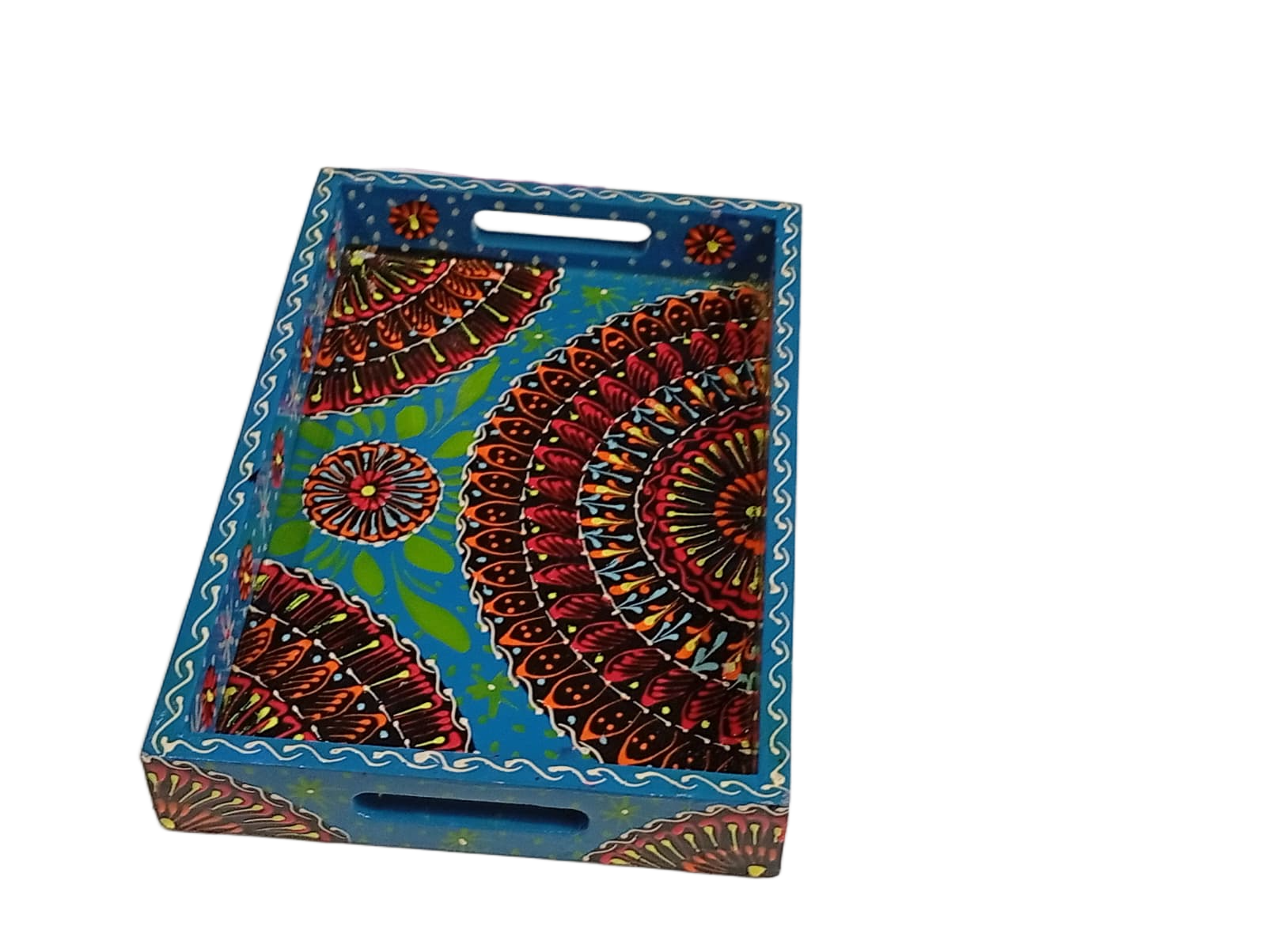 Handcrafted Bundi Decorative Serving Tray – Length: 30 cm × Width: 20 cm - Image 5