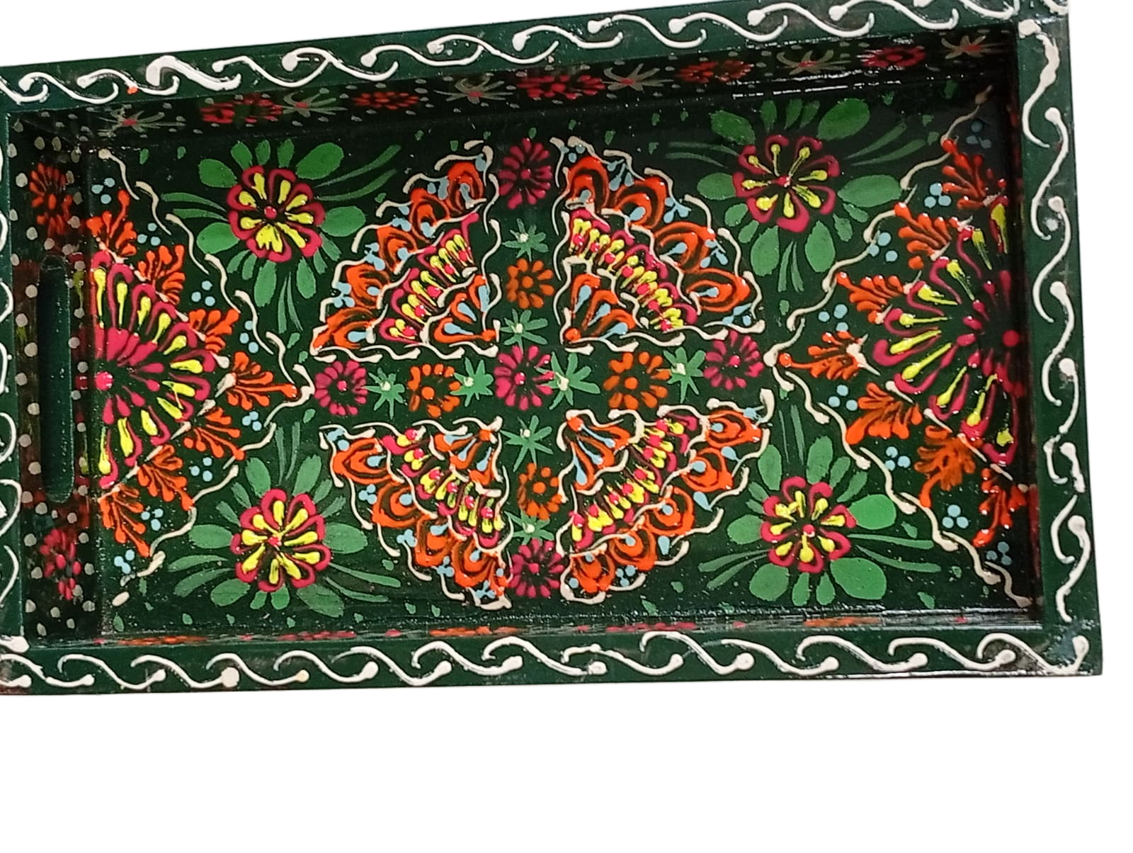 Handcrafted Bundi Decorative Serving Tray – Length: 30 cm × Width: 20 cm - Image 3