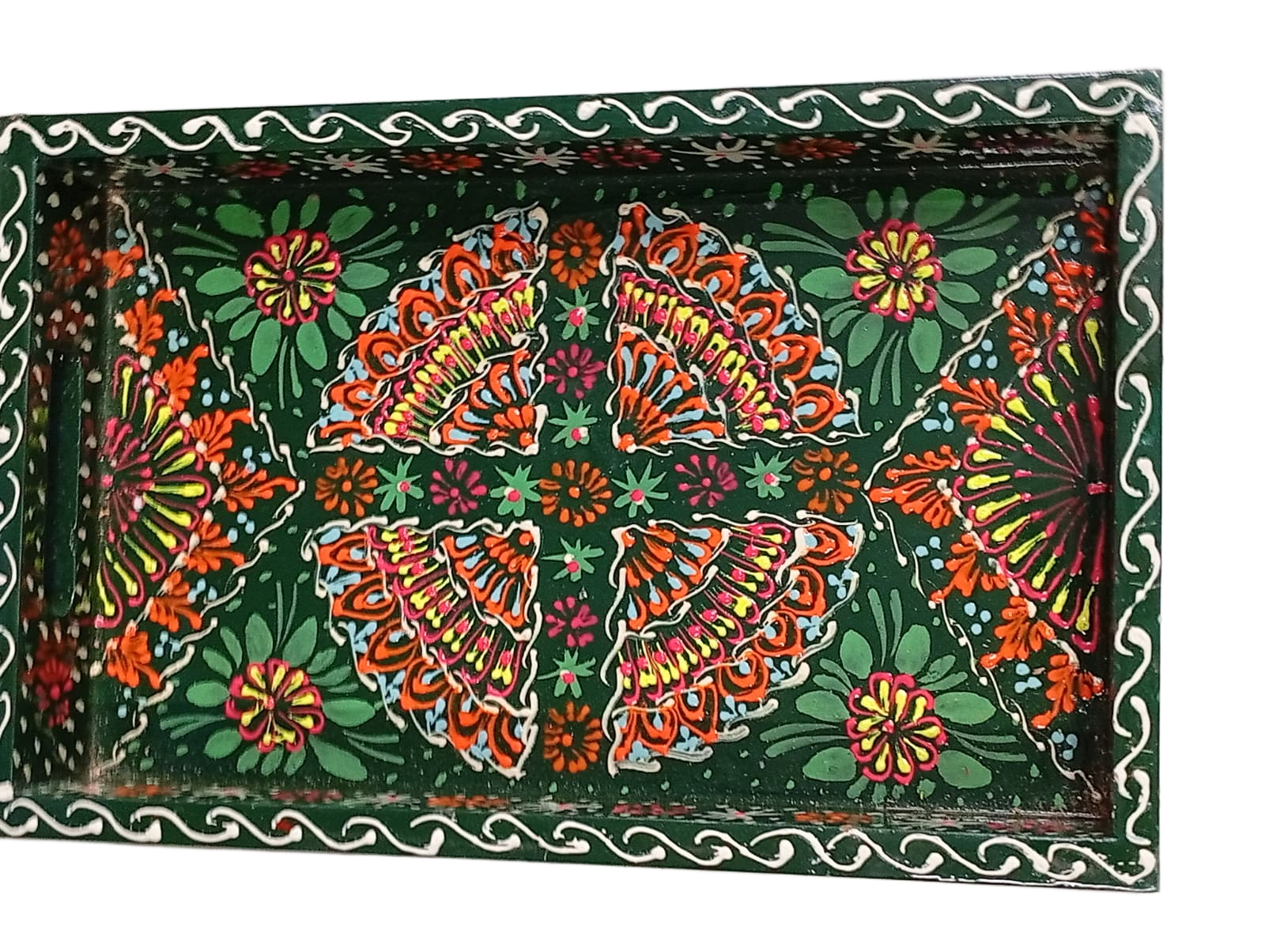 Handcrafted Bundi Decorative Serving Tray – Length: 30 cm × Width: 20 cm - Image 6