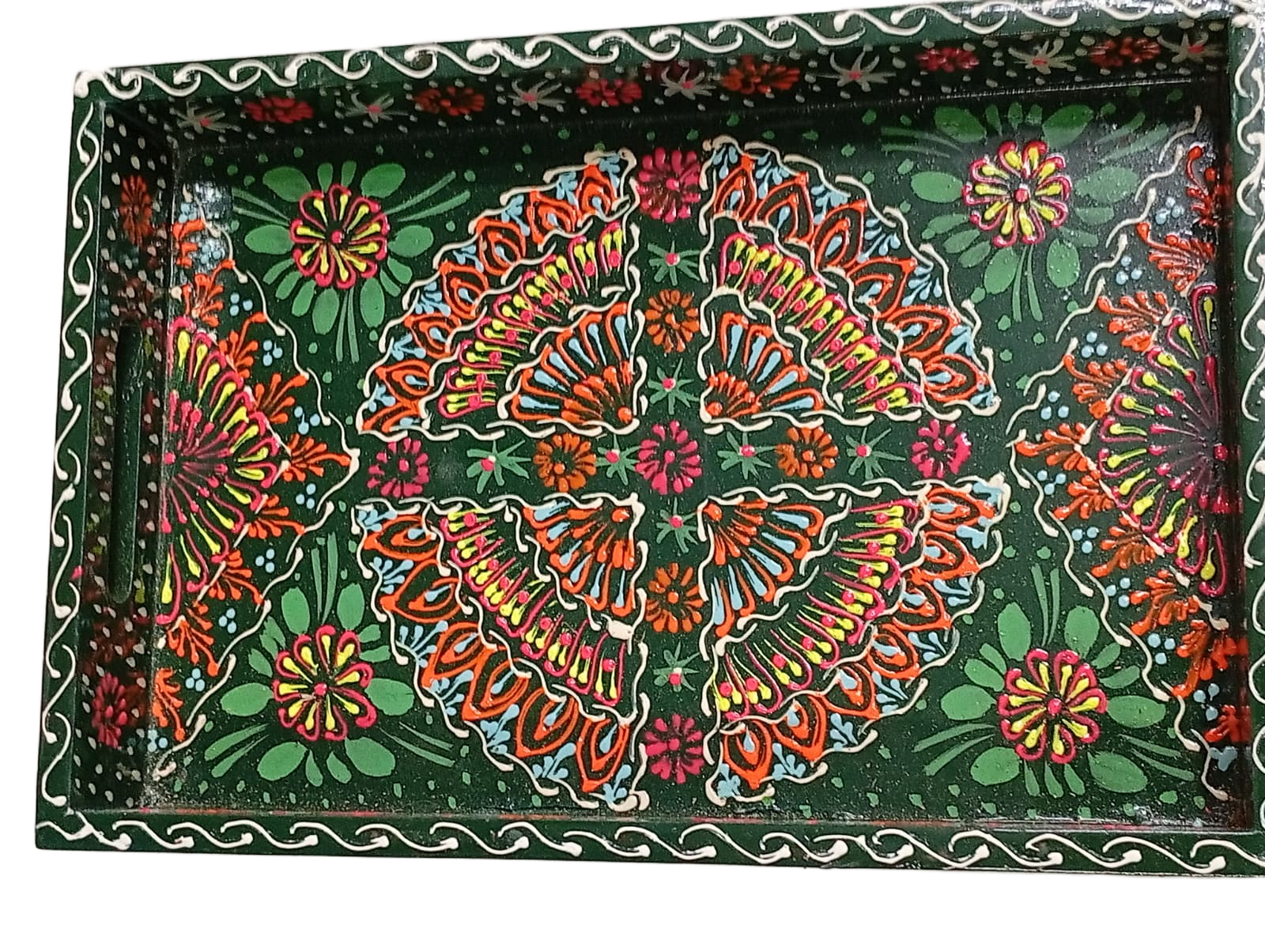 Handcrafted Bundi Decorative Serving Tray – Length: 30 cm × Width: 20 cm - Image 5