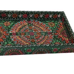 Handcrafted Bundi Decorative Serving Tray – Length: 27 cm × Width: 17 cm