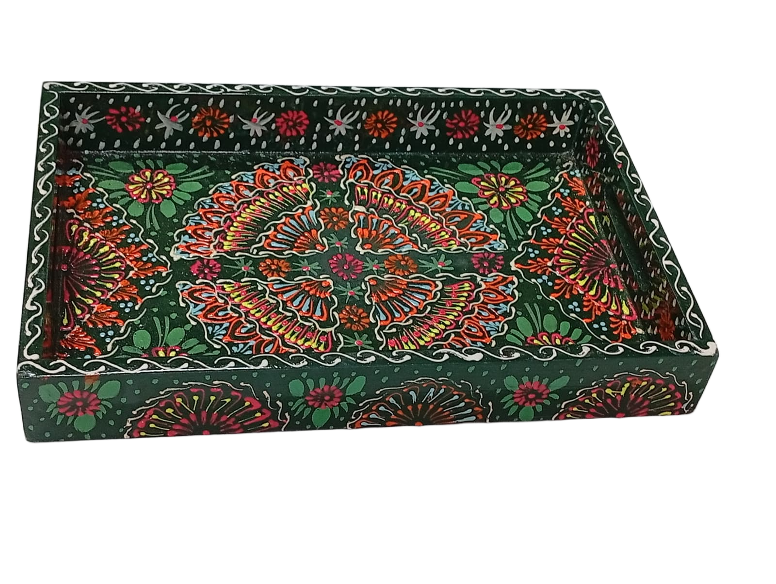 Handcrafted Bundi Decorative Serving Tray – Length: 27 cm × Width: 17 cm - Image 2