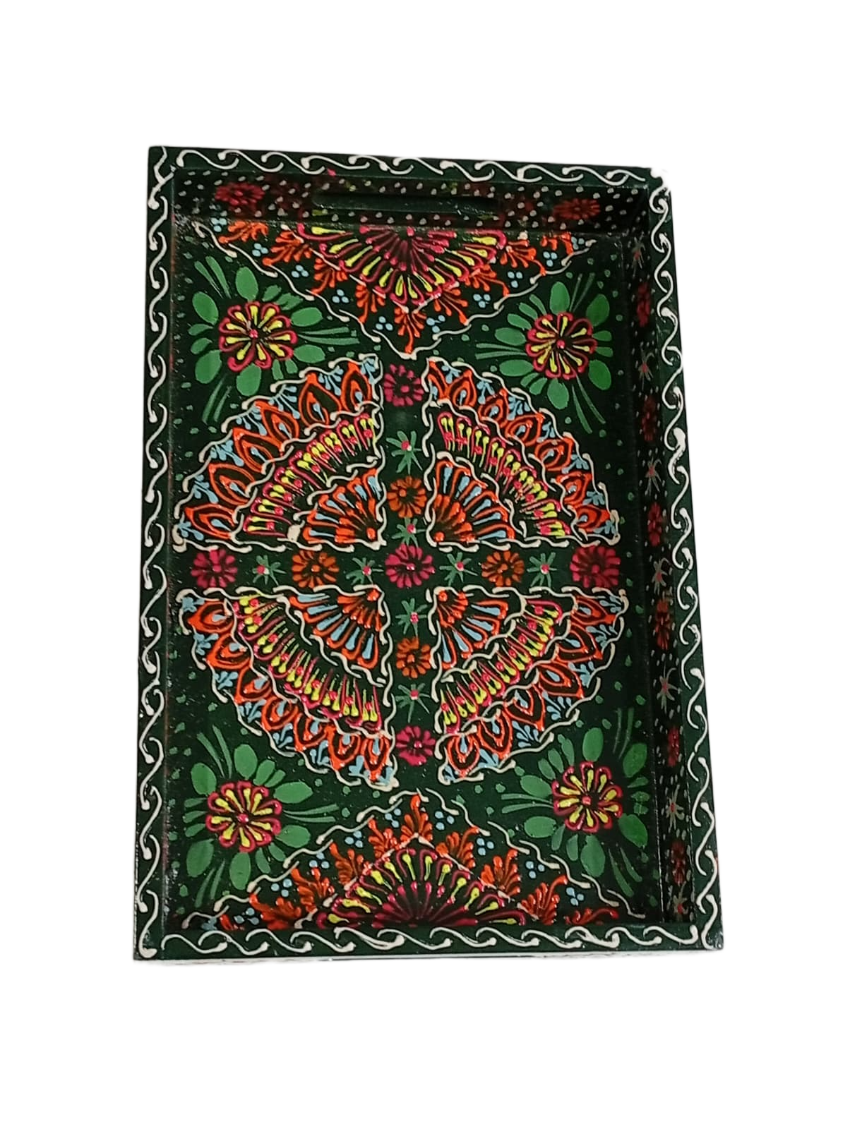 Handcrafted Bundi Decorative Serving Tray – Length: 27 cm × Width: 17 cm - Image 6