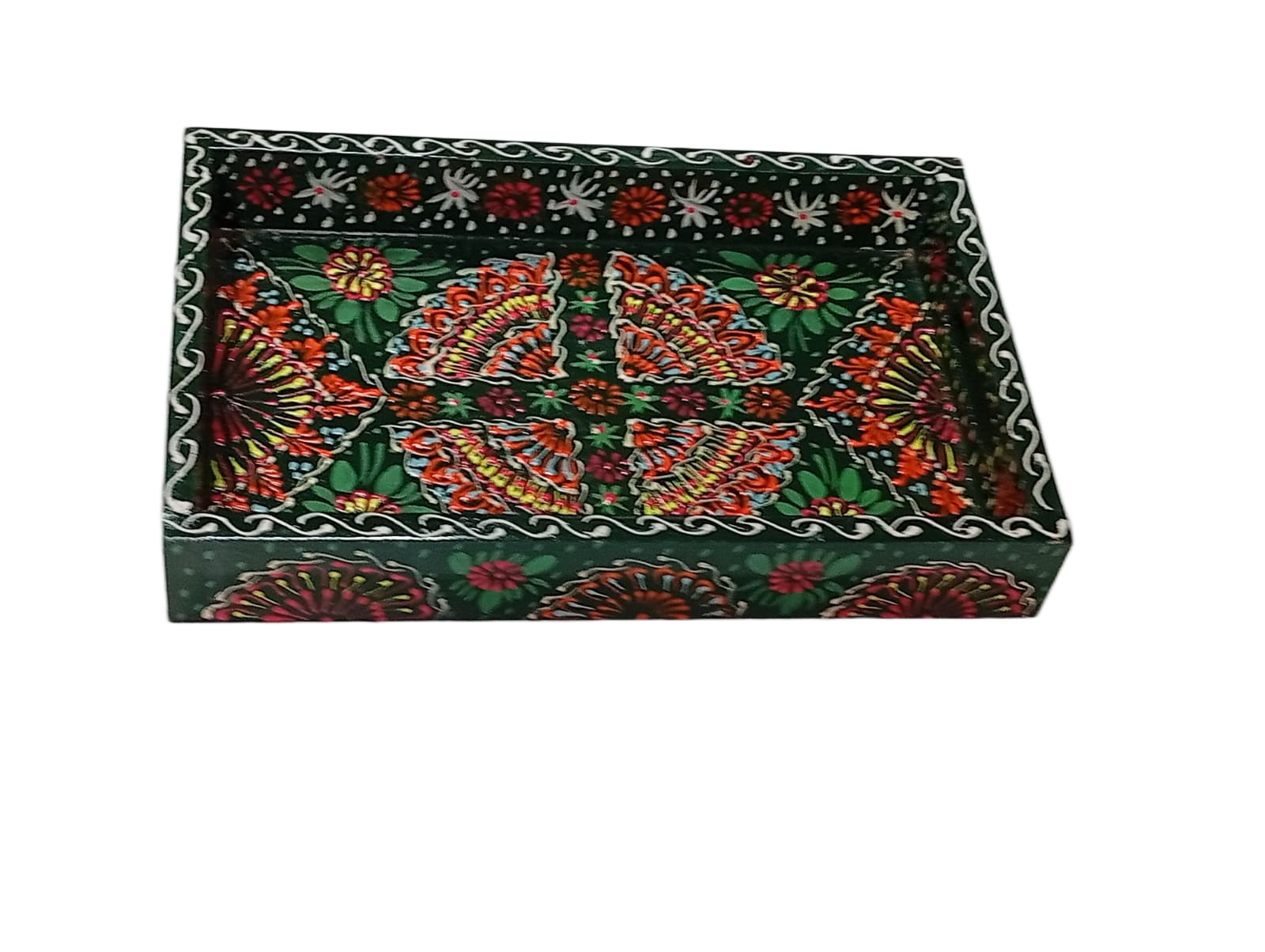 Handcrafted Bundi Decorative Serving Tray – Length: 27 cm × Width: 17 cm - Image 4