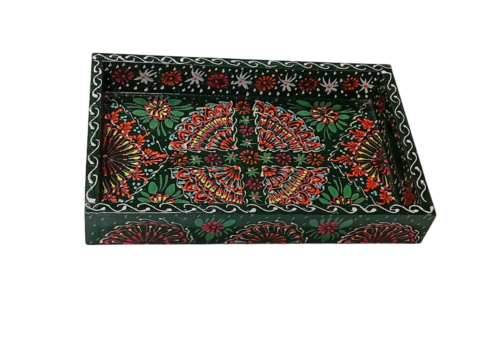 Handcrafted Bundi Decorative Serving Tray – Length: 27 cm × Width: 17 cm - Image 3