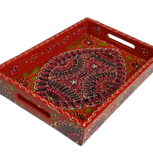 Handcrafted Bundi Decorative Serving Tray – Length: 30 cm × Width: 20 cm