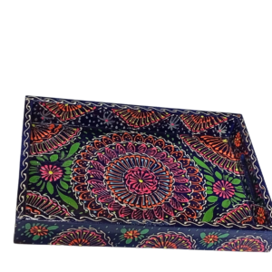 Handcrafted Bundi Decorative Serving Tray – Length: 30 cm × Width: 20 cm