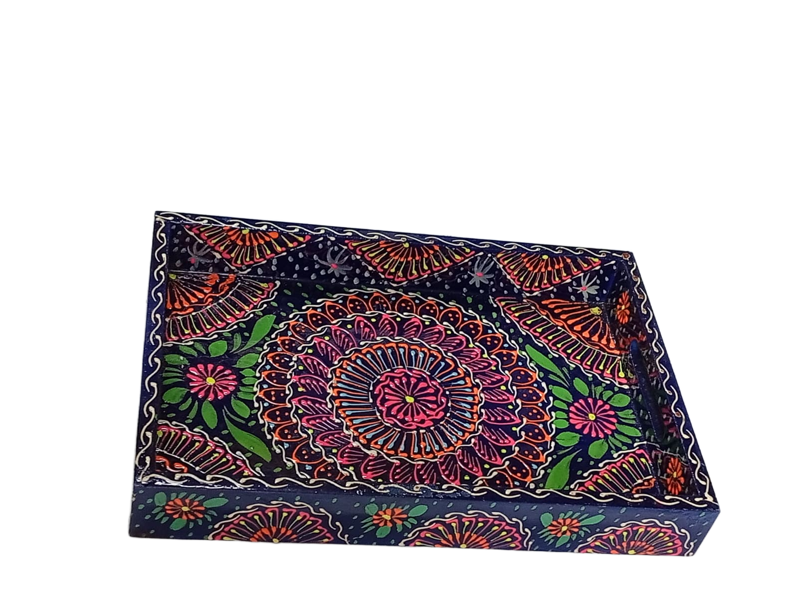 Handcrafted Bundi Decorative Serving Tray – Length: 30 cm × Width: 20 cm - Image 2