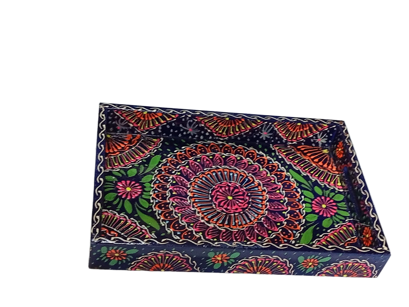 Handcrafted Bundi Decorative Serving Tray – Length: 30 cm × Width: 20 cm - Image 7