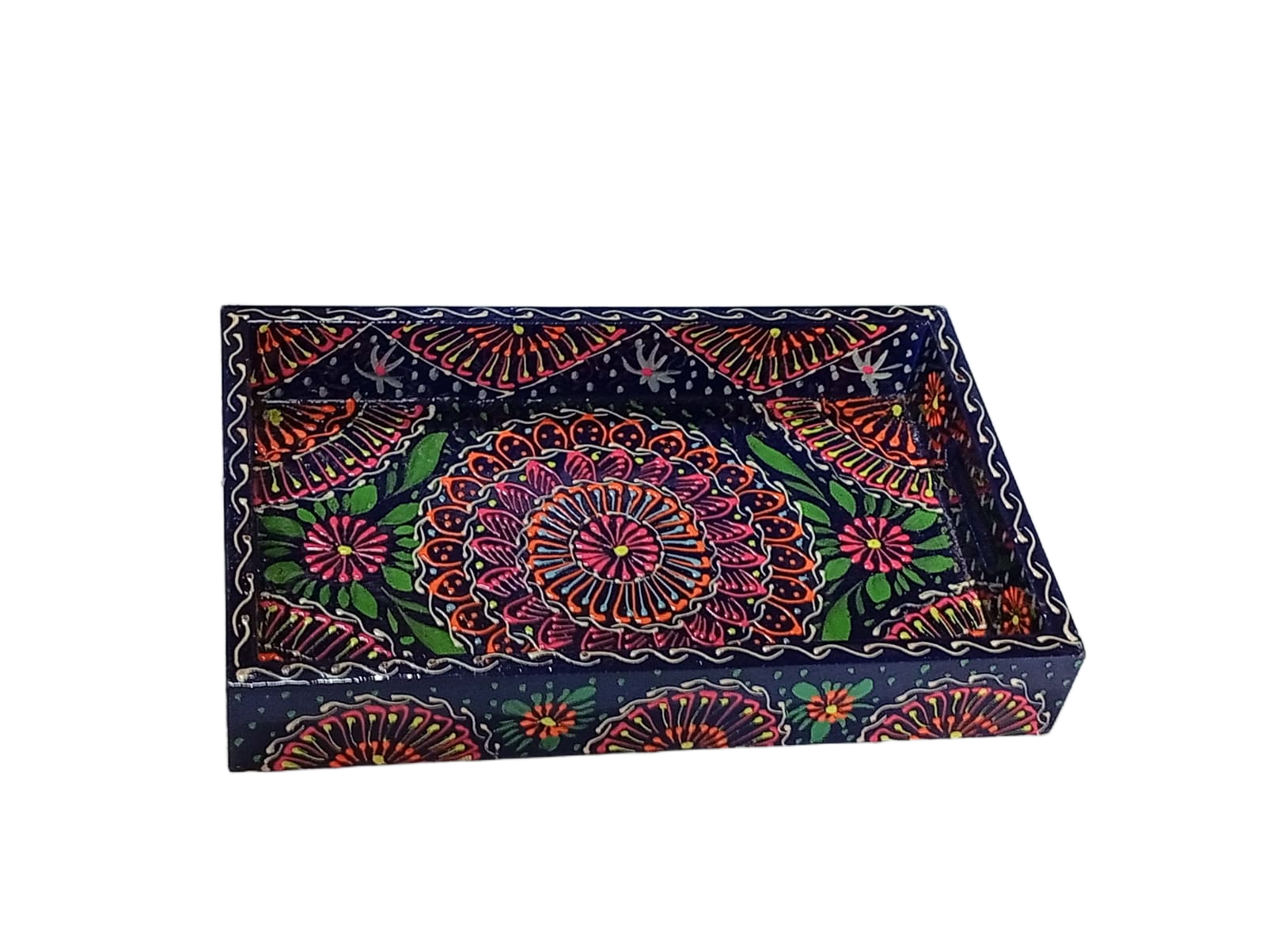 Handcrafted Bundi Decorative Serving Tray – Length: 30 cm × Width: 20 cm - Image 3