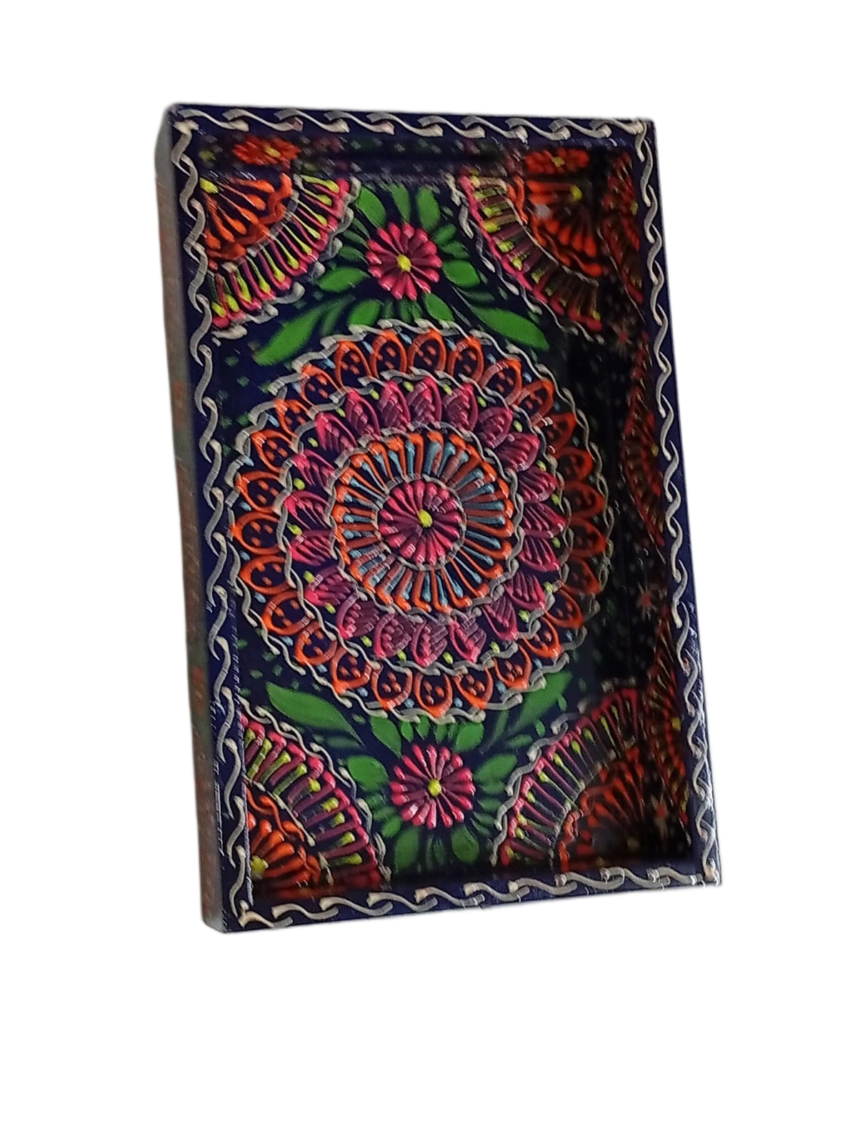 Handcrafted Bundi Decorative Serving Tray – Length: 27 cm × Width: 17 cm - Image 5