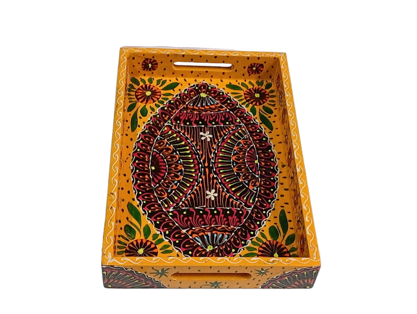 Handcrafted Bundi Decorative Serving Tray – Length: 30 cm × Width: 20 cm - Image 7