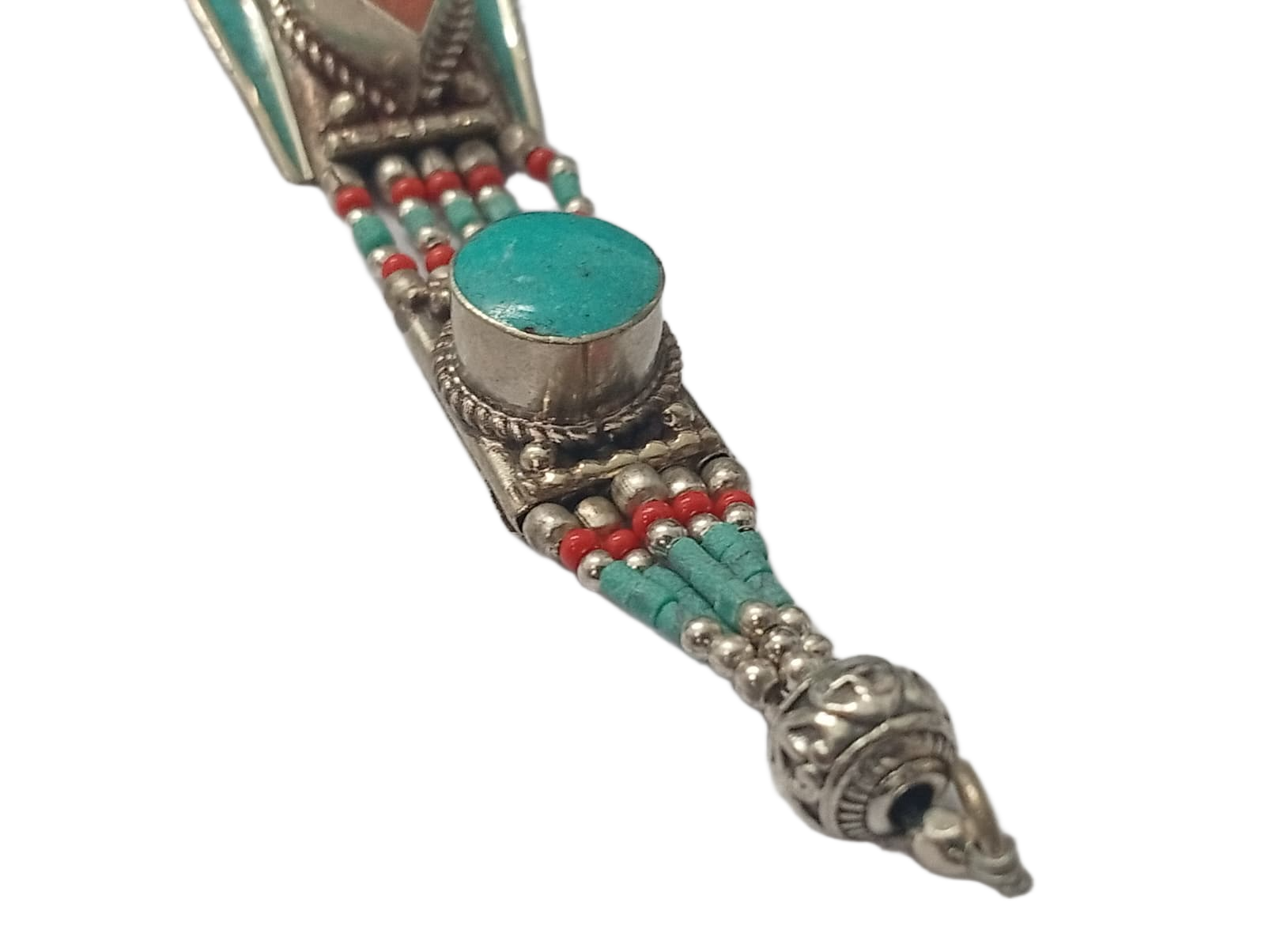 Ethnic Tribal Bracelet with Stones – Handmade Statement Jewelry - Image 4