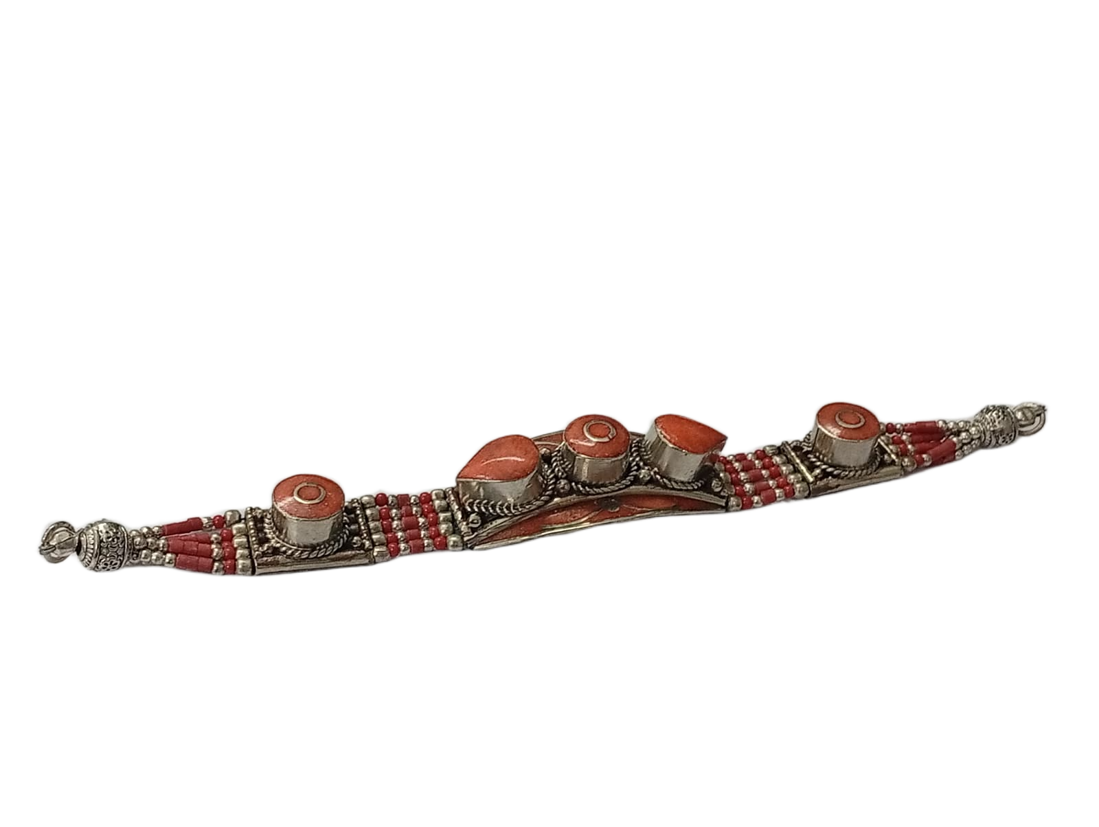 Ethnic Tribal Bracelet with Stones – Handmade Statement Jewelry - Image 3