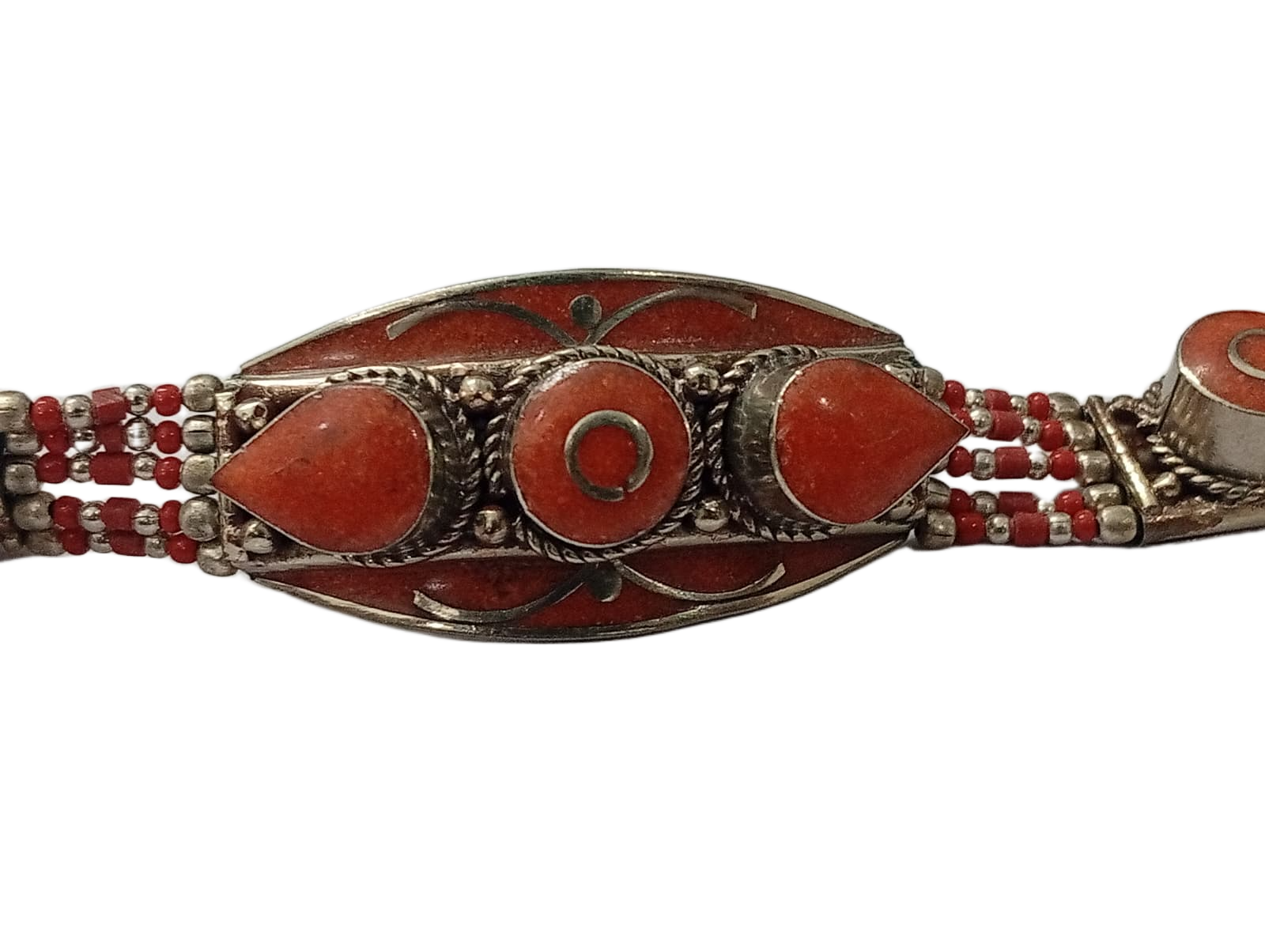 Ethnic Tribal Bracelet with Stones – Handmade Statement Jewelry - Image 5