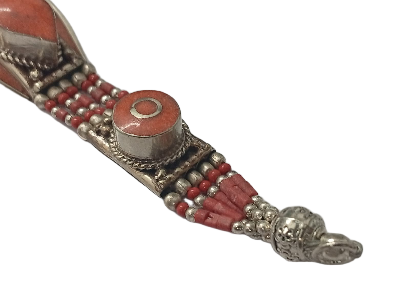 Ethnic Tribal Bracelet with Stones – Handmade Statement Jewelry - Image 4