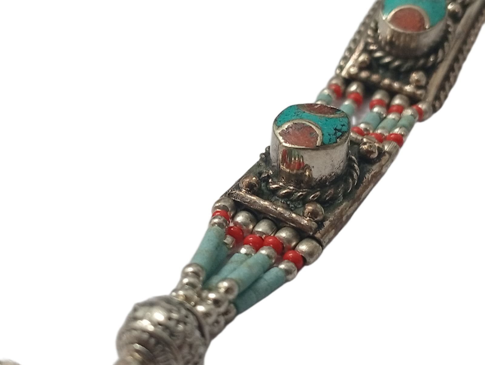 Ethnic Tribal Bracelet with Stones – Handmade Statement Jewelry - Image 4