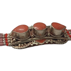 Ethnic Tribal Bracelet with Stones – Handmade Statement Jewelry