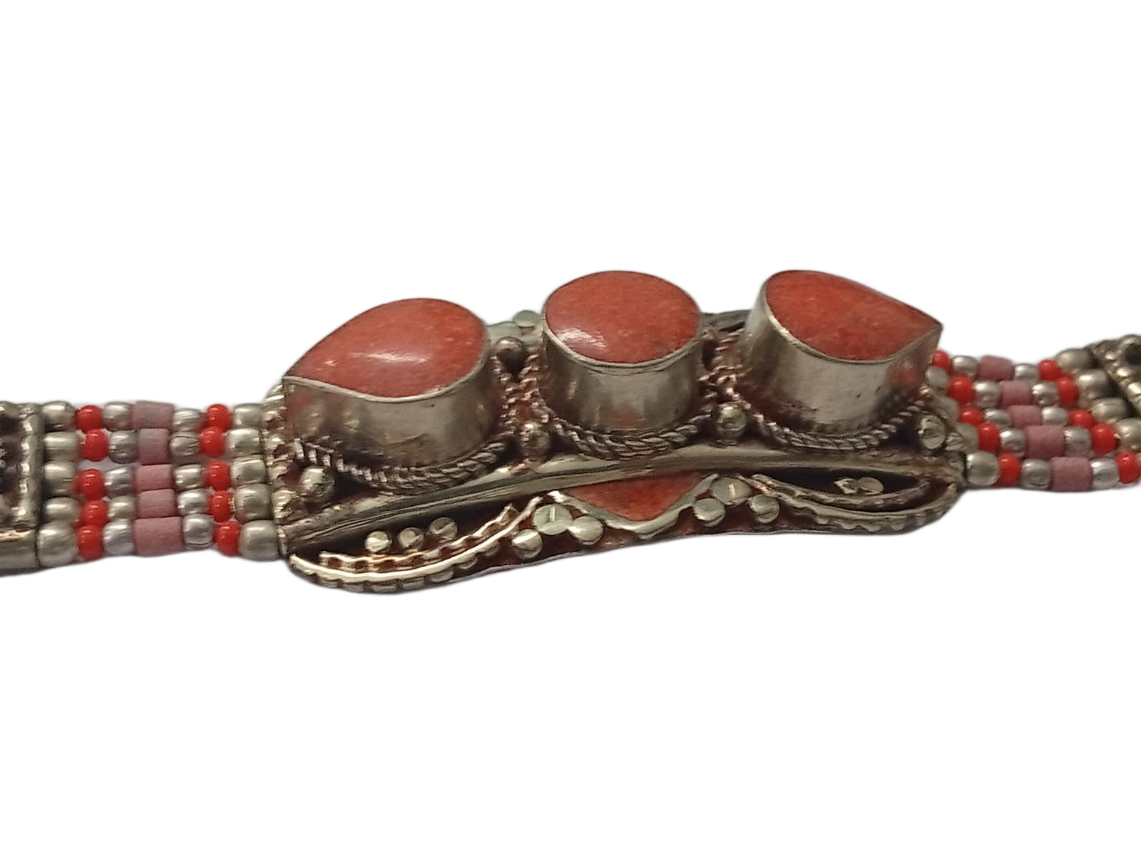 Ethnic Tribal Bracelet with Stones – Handmade Statement Jewelry - Image 2