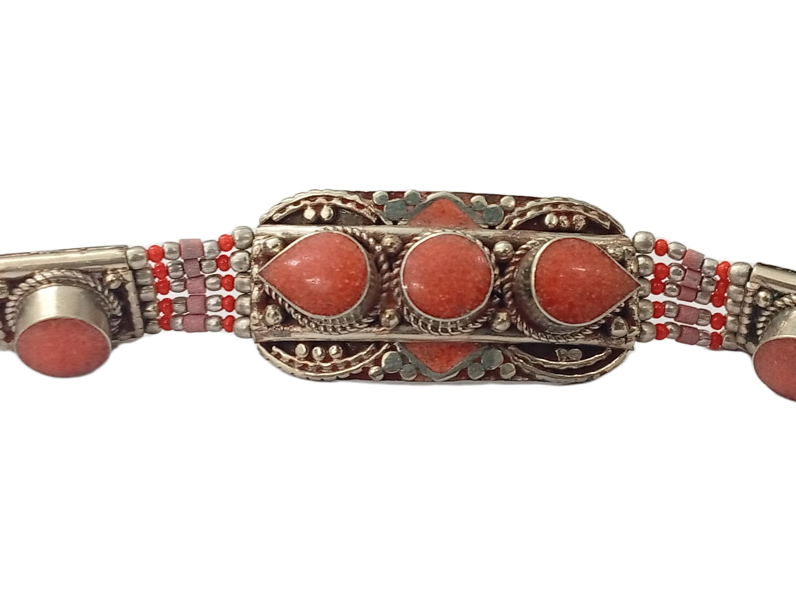 Ethnic Tribal Bracelet with Stones – Handmade Statement Jewelry - Image 5