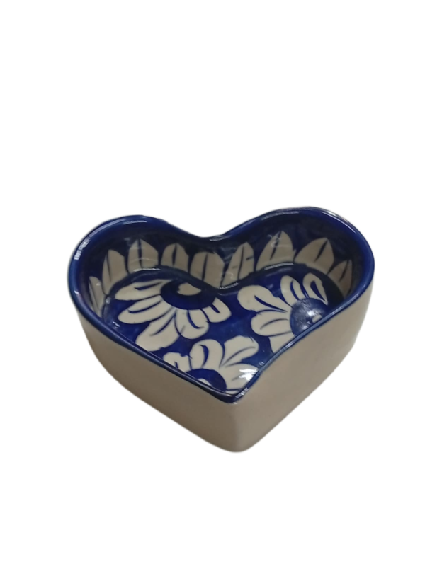 Blue Pottery Heart Tray - Image 5