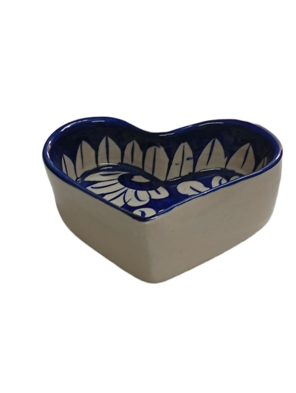 Blue Pottery Heart Tray - Image 4
