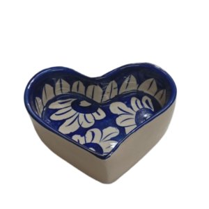 Blue Pottery Heart Tray