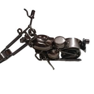 Handcrafted Vintage Metal Motorcycle size : 15cm