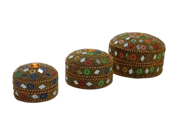 Handcrafted Decorative Bajri Box – Set of 3 - Image 8
