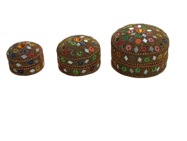 Handcrafted Decorative Bajri Box – Set of 3 - Image 7