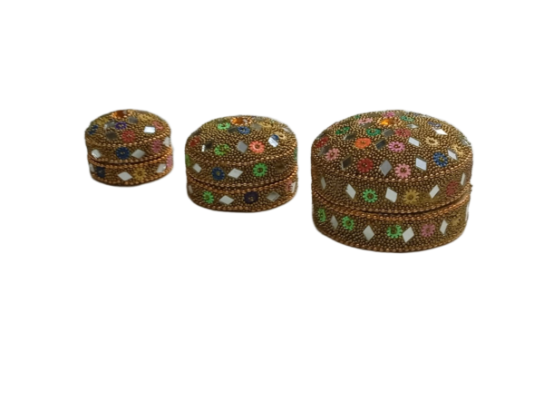 Handcrafted Decorative Bajri Box – Set of 3 - Image 5
