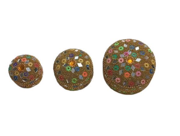 Handcrafted Decorative Bajri Box – Set of 3 - Image 4