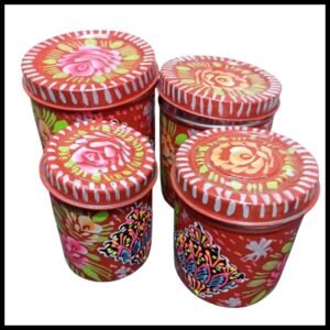 Truck Art Masala Box Set – Vibrant Handmade Spice Storage
