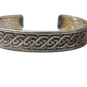 Handcrafted Traditional Floral Engraved Metal Cuff Bracelet