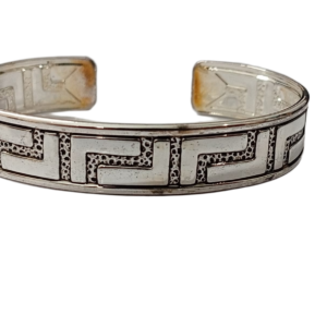 Handcrafted Traditional Floral Engraved Metal Cuff Bracelet