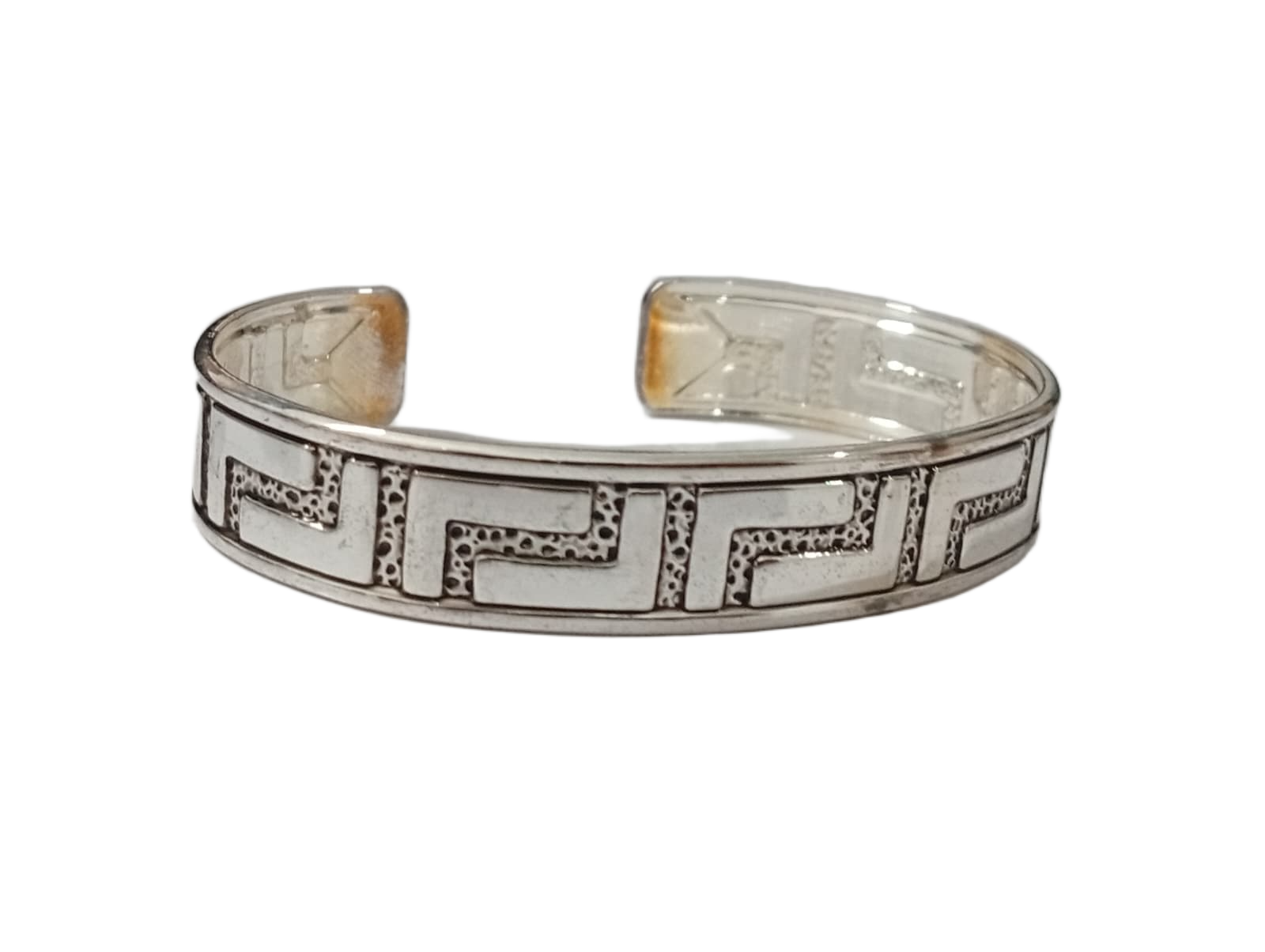 Handcrafted Traditional Floral Engraved Metal Cuff Bracelet - Image 5
