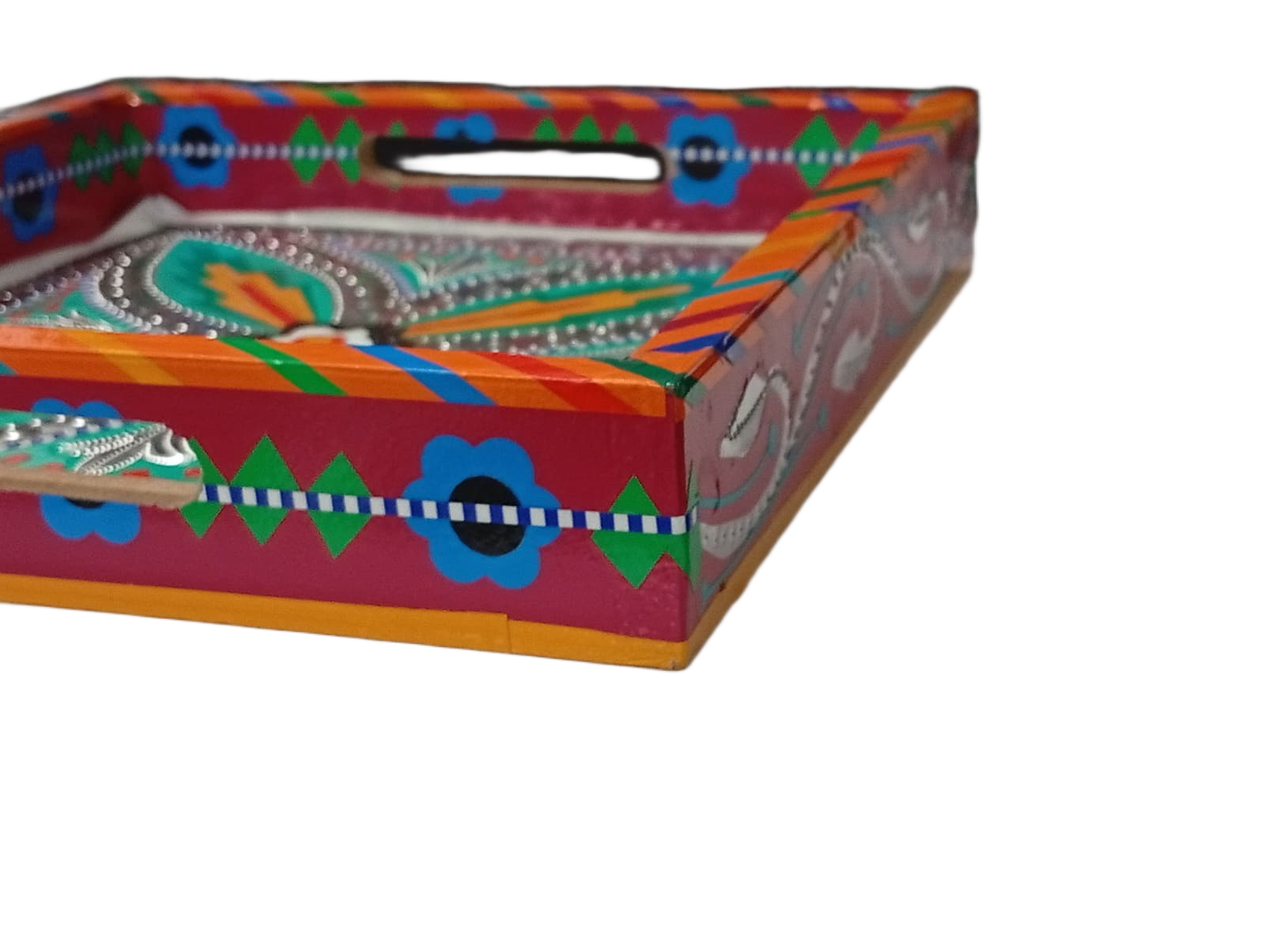 Chamakpatti Handmade Square Tray (23x23cm) - Image 6