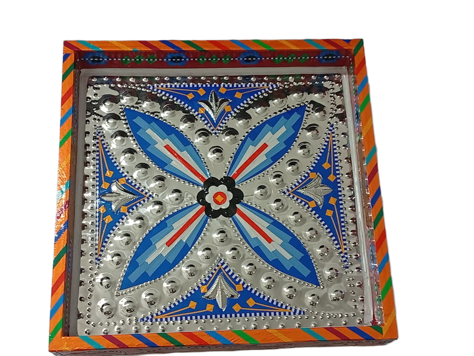 Chamakpatti Handmade Square Tray (26.5x26.5cm) - Image 2