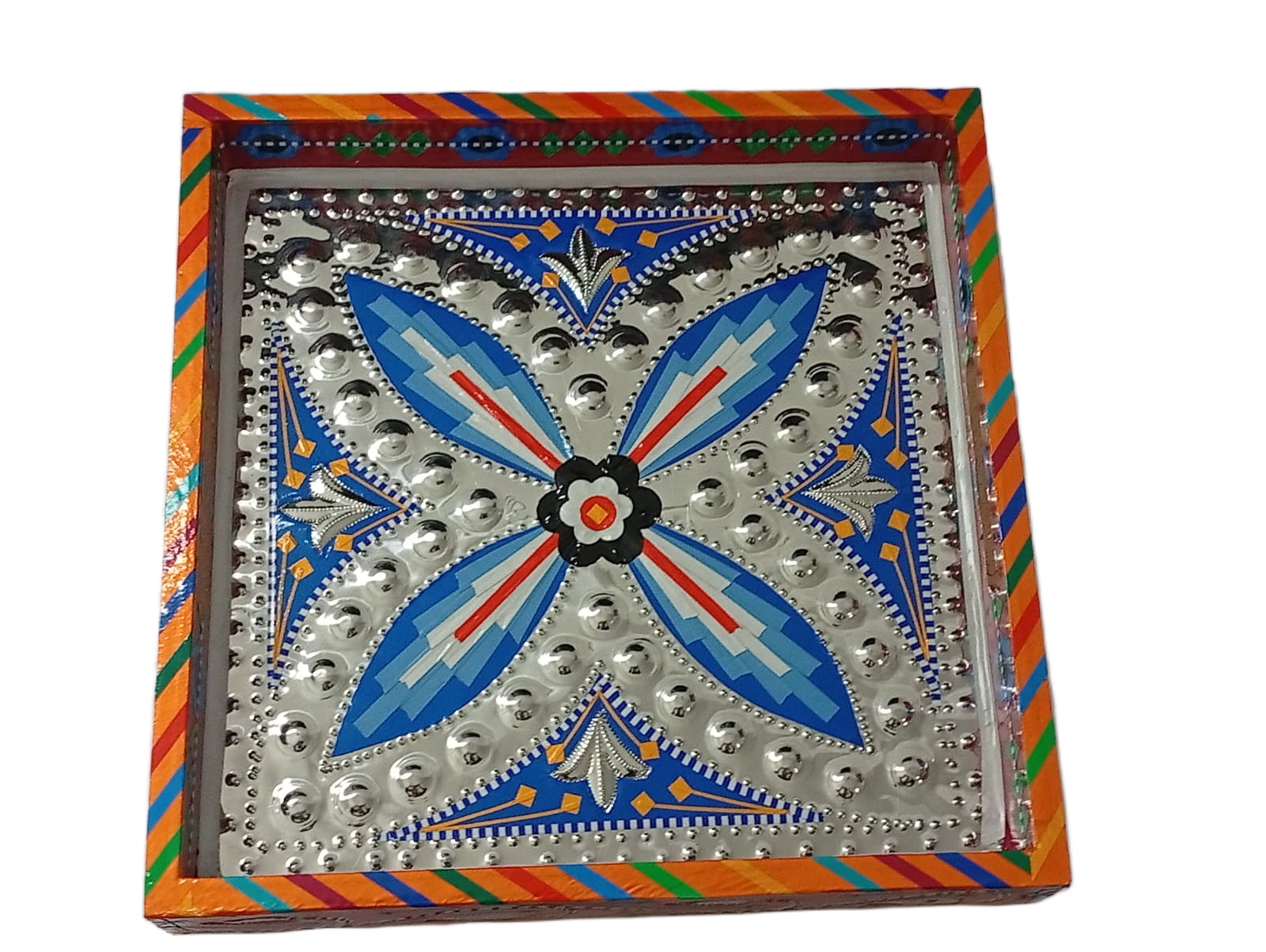 Chamakpatti Handmade Square Tray (26.5x26.5cm) - Image 7