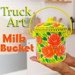 Truck Art Milk Bucket (Size : 14cmx11cm)