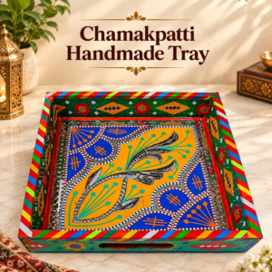 Chamakpatti Handmade Square Tray (23x23cm)