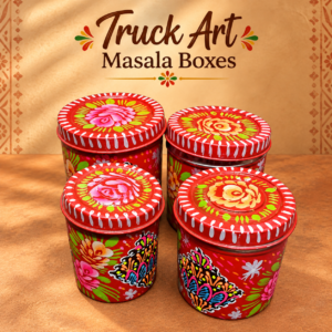 Truck Art Masala Box Set – Vibrant Handmade Spice Storage