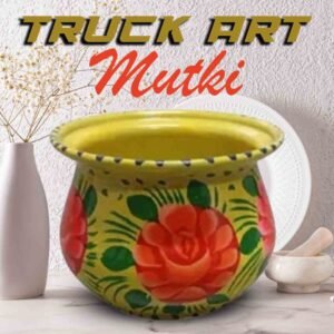 Truck Art Mutki – Hand-Painted Decorative Pot (11.5cm) | Traditional Pakistani Art for Home Décor & Gifts
