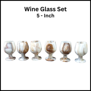 Onyx Wine Glass Set of 6 - (Size – 5 Inch)